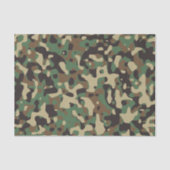 Papier Mousseline Camo Camouflage Vert Brown Beige Armée Militaire (Recto)