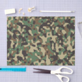 Papier Mousseline Camo Camouflage Vert Brown Beige Armée Militaire (Artisanat)