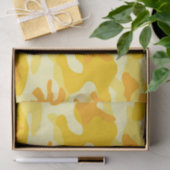 Papier Mousseline Camo Jaune Lumineux Happy Cadeau Papier Tissu (Cadeau)