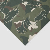 Papier Mousseline Camo Militaire Char Hélicoptère Jet Cadeau (Détail)