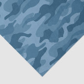 Papier Mousseline Camo Monocolore Bleu Acier (Détail)