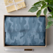 Papier Mousseline Camo Monocolore Bleu Acier (Cadeau)