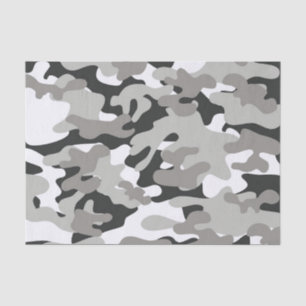 Papier Mousseline Camo noir et gris