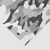 Papier Mousseline Camo noir et gris (Détail)