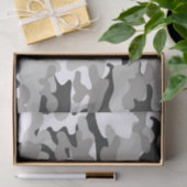 Papier Mousseline Camo noir et gris (Cadeau)