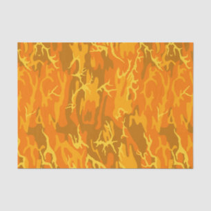 Papier Mousseline Camo orange