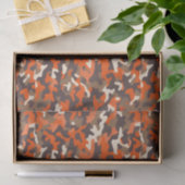 Papier Mousseline Camo orange et Brown (Cadeau)