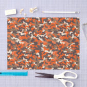 Papier Mousseline Camo orange et Brown (Artisanat)