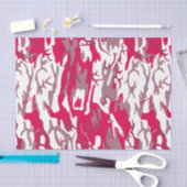 Papier Mousseline Camo rouge (Artisanat)