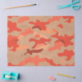 Papier Mousseline Camo rouge (Artisanat)
