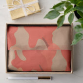 Papier Mousseline Camo rouge (Cadeau)
