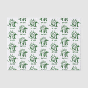 Papier Mousseline Camo Vert Stegosaurus Dinosaure Actionné