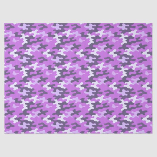 Papier Mousseline Camo violet (Recto)