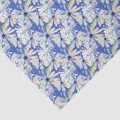 Papier Mousseline Camomilles Abstraites sur un arrière - plan bleu. (Détail)