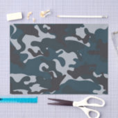 Papier Mousseline Camouflage bleu (Artisanat)