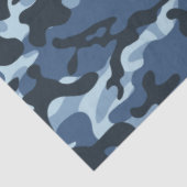 Papier Mousseline Camouflage bleu (Détail)