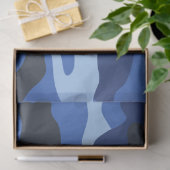 Papier Mousseline Camouflage Bleu Camo Motif de l'armée (Cadeau)