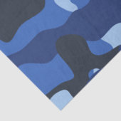 Papier Mousseline Camouflage Bleu Camo Motif de l'armée (Détail)