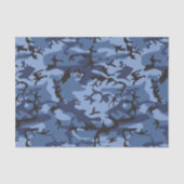 Papier Mousseline Camouflage bleu marine, Militaire, Armée (Recto)