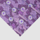 Papier Mousseline Camouflage Cactus, Motif Floral, Violet Violet Vio (Détail)