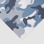 Papier Mousseline Camouflage de bleu et de blanc (Détail)