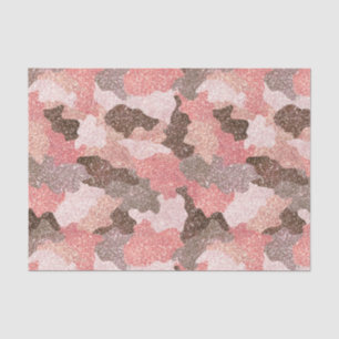 Papier Mousseline Camouflage de la Parties scintillant Rose Gold Cam