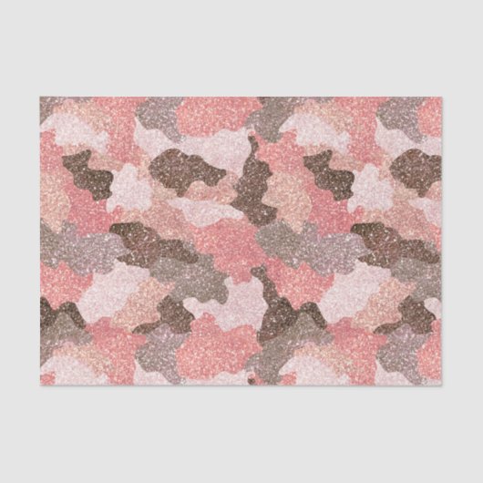 Papier Mousseline Camouflage de la Parties scintillant Rose Gold Cam (Recto)