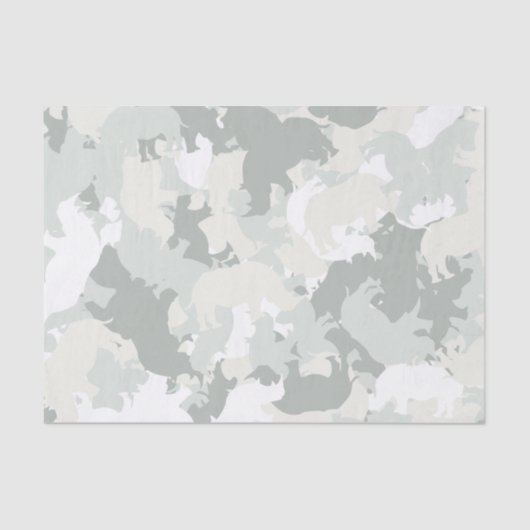 Papier Mousseline Camouflage de rhinocéros (Recto)