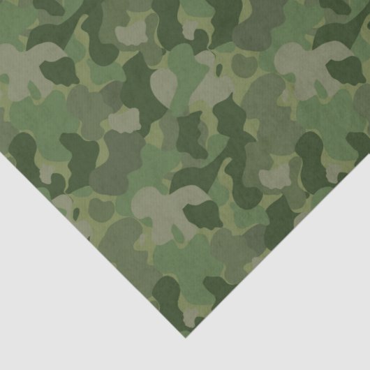 Papier Mousseline Camouflage de vert forêt (Détail)