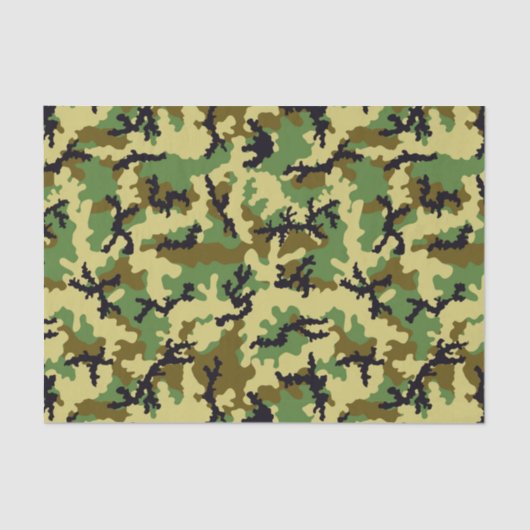 Papier Mousseline Camouflage des bois (Recto)