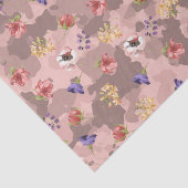 Papier Mousseline Camouflage en or Rose rose Fleur (Détail)
