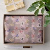 Papier Mousseline Camouflage en or Rose rose Fleur (Cadeau)