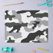 Papier Mousseline Camouflage gris urbain no 15 imprimé (Artisanat)