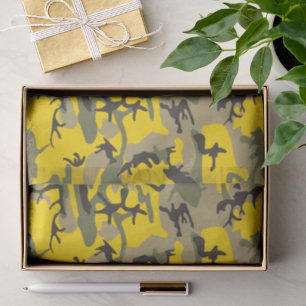 Papier Mousseline Camouflage jaune et vert, Militaire, Armée
