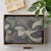 Papier Mousseline Camouflage militaire Motif Brown vert (Cadeau)