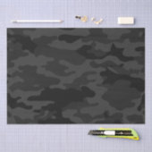 Papier Mousseline Camouflage noir (Artisanat)