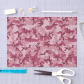 Papier Mousseline Camouflage rose (Artisanat)