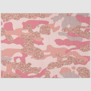 Papier Mousseline Camouflage Rose Gold Blush Pink Camo Motif de l'ar