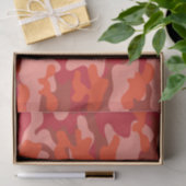 Papier Mousseline Camouflage rouge (Cadeau)