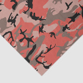 Papier Mousseline Camouflage rouge et Brown, Armée (Détail)
