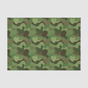 Papier Mousseline Camouflage vert/papier de soie de soie militaire