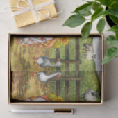 Papier Mousseline Campagne agricole Gnome Goose Sheep Paysage (Cadeau)