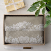 Papier Mousseline Campagne Kraft & Lace Ferme Maison Barn Chic (Cadeau)