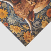 Papier Mousseline Campagne rustique Highland Cow Sunflowers (Détail)