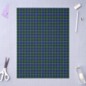 Papier Mousseline Campbell tartan bleu vert plaid (Artisanat)