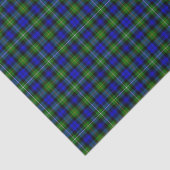 Papier Mousseline Campbell tartan bleu vert plaid (Détail)