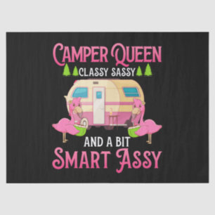 Papier Mousseline Camper Queen Classy Sassy Smart Drôle Femmes Fille