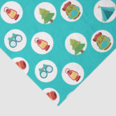 Papier Mousseline Camping Adventure Motif sur Blue (Détail)