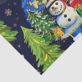 Papier Mousseline Camping Camping à thème de Noël (Détail)