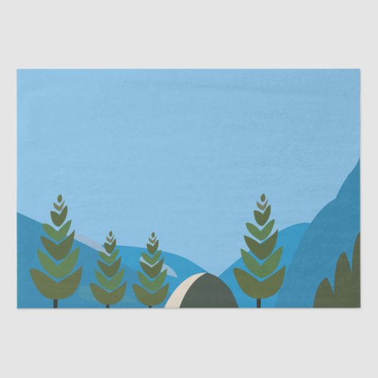 Papier Mousseline Camping Me Fait Me Sentir Vivant Camping (Recto)